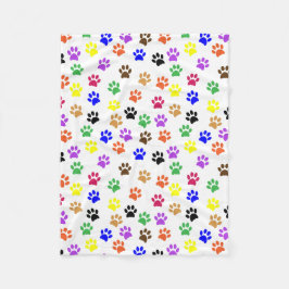 カラフルな足のプリント フリースブランケット