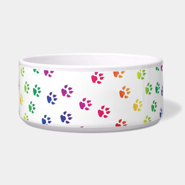 カラフルな足のプリント ボウル (右)