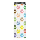 カラフルな足はパターンを印刷します タンブラー (裏面)