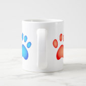 カラフルな足 ジャンボコーヒーマグカップ (裏面)