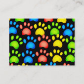 カラフルな足、 名刺 (裏面)