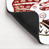 カラフルな跳躍のノウサギ マウスパッド (コーナー)