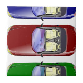 カラフルな車 タイル