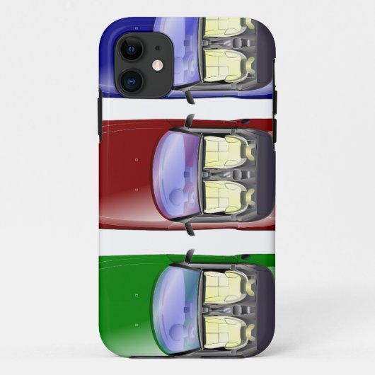 カラフルな車 Case-Mate iPhoneケース (裏面)