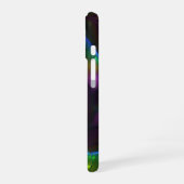 カラフルな輝きの抽象的モダントリッピー・フラクタル iPhone 16ケース (左側面)