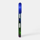 カラフルな輝きの抽象的モダントリッピー・フラクタル iPhone 16ケース (右側面)