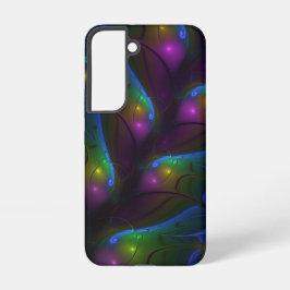 カラフルな輝きの抽象的モダントリッピー・フラクタル SAMSUNG GALAXY S22ケース