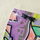 カラフルな通りの芸術のコラージュ ビーチタオル (インサイチュ)