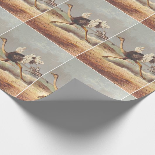 カラフルな連続しただちょうのイラストレーションのギフトの紙 ラッピングペーパー (角)