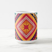 カラフルな部族柄 コーヒーマグカップ (中央)