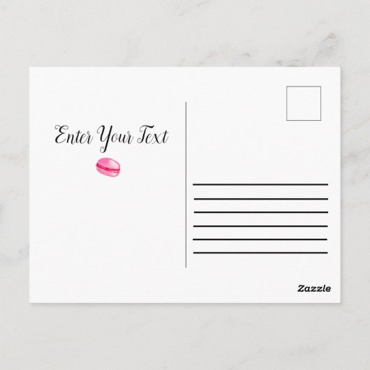 カラフルな釉薬の焼き物が飾られた甘いドーナツ ポストカード (裏面)