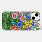 カラフルな野の花のステンドグラススマホケース Case-Mate iPhoneケース (裏面 (横))