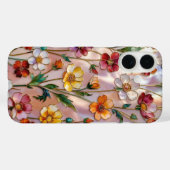 カラフルな野の花のステンドグラス風スマホケース Case-Mate iPhoneケース (裏面 (横))