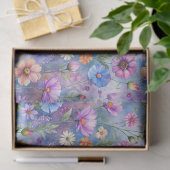 カラフルな野の花のデコパージュ柄 薄葉紙 (ギフト)