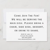 カラフルな野の花の家族再会のSave the Date 招待状 (裏面)