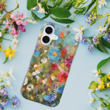 カラフルな野の花の抽象的な花柄
