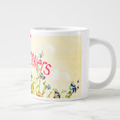 カラフルな野の花の文 ジャンボコーヒーマグカップ (右)
