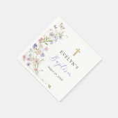カラフルな野の花の草原 女子の洗礼 スタンダードカクテルナプキン (角)