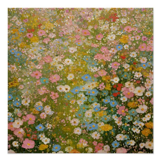 カラフルな野の花の草原 2 ポスター (正面)