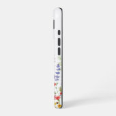 カラフルな野の花ガーデンの名入れ iPhone 16ケース (左側面)