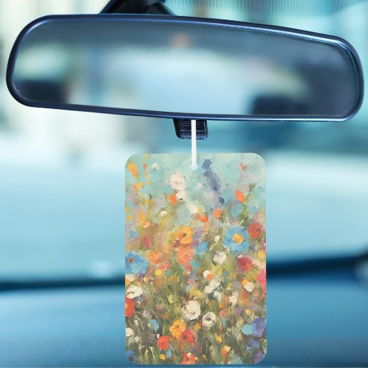 カラフルな野の花畑 カーエアーフレッシュナー