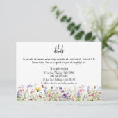 カラフルな野の花 ウェディングの詳細 招待状 (スタンド正面)