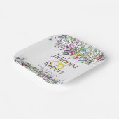 カラフルな野の花 ウェディング 紙皿 ペーパープレート (傾斜あり)