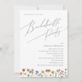 カラフルな野の花 | ブライズメイドパーティー 招待状 (正面)
