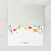 カラフルな野の花 春の花 プレイスカード (外部開封)