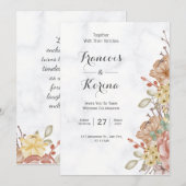 カラフルな野の花 | 結婚式 招待状 (正面/裏面)