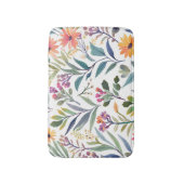 カラフルな野の花 | 美しいフラワーの水彩画 バスマット (正面縦)