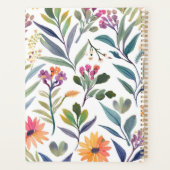 カラフルな野の花 | 美しい花の水彩画 プランナー手帳 (裏面)