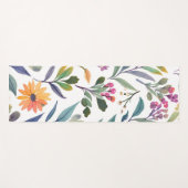 カラフルな野の花｜美しい花の水彩画 ヨガマット (正面(横))