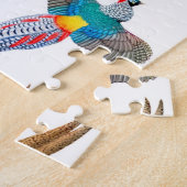 カラフルな野生のキジのパズル ジグソーパズル (側面)