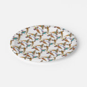 カラフルな野生のキジの鳥の紙皿 ペーパープレート (アングル)