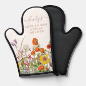 カラフルな野生の花がミス・トゥ・ミセスのブライダルシャワーを彩る 鍋つかみ (正面/裏面)