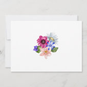 カラフルな野生の花のブライズシャワー サンキューカード (裏面)