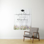 カラフルな野生の花の卒業バナー タペストリー (インサイチュ)