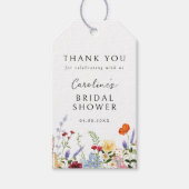 カラフルな野生の花の境界線 ギフトタグ (正面)