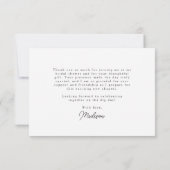 カラフルな野生の花の境界線 サンキューカード (裏面)