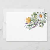 カラフルな野生の花の結婚式のお礼 サンキューカード (裏面)