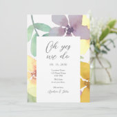 カラフルな野生の花の結婚式の招待状 招待状 (スタンド正面)