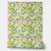 カラフルな野生の花の花柄 壁紙 (ほどく)