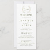 カラフルな野生の花の草原の花の結婚式のプログラム (正面)