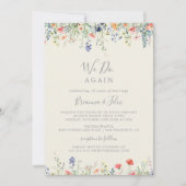 カラフルな野生の花をもう一度誓う 更新 招待状 (正面)
