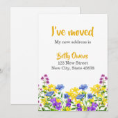 カラフルな野生の花を移動しました 案内状 (正面/裏面)