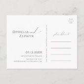 カラフルな野生の花園のSave the Date ポストカード (裏面)