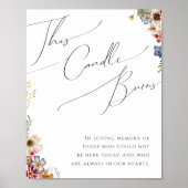 カラフルな野生の花園　このキャンドルは燃え尽きる ポスター (正面)