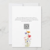 カラフルな野生の花 エレガントな婚約パーティー 招待状 (裏面)