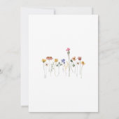 カラフルな野生の花 ワイルドワン誕生日パーティー 招待状 (裏面)